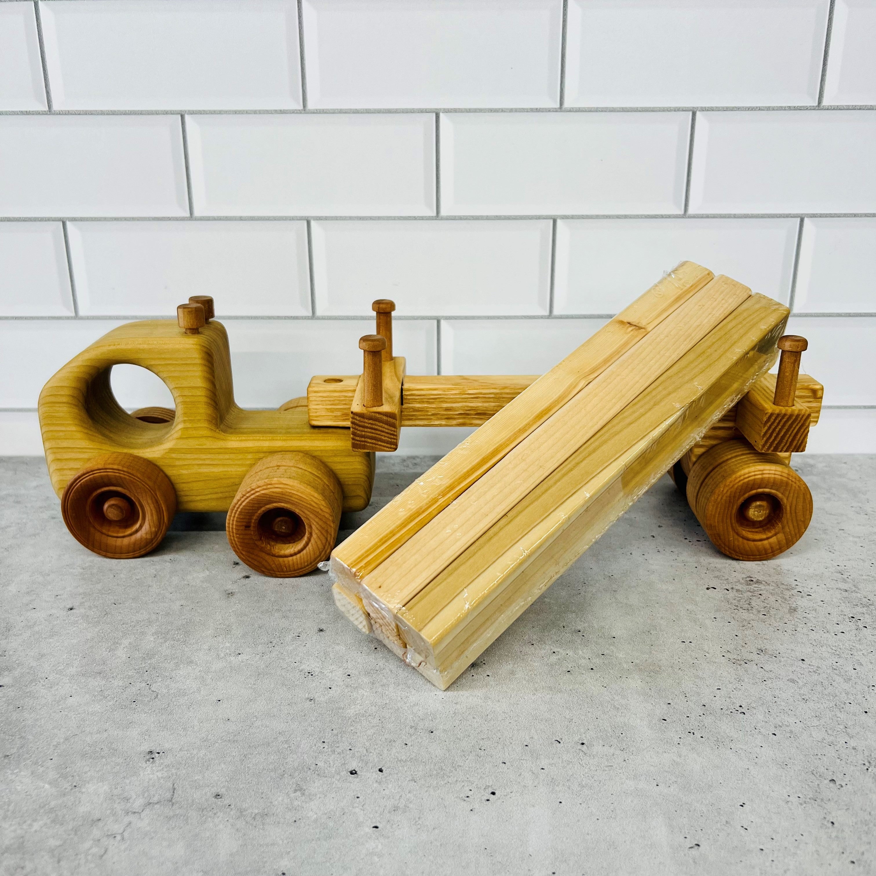 ALASKAN WOODEN sold TOY LOG TRUCK